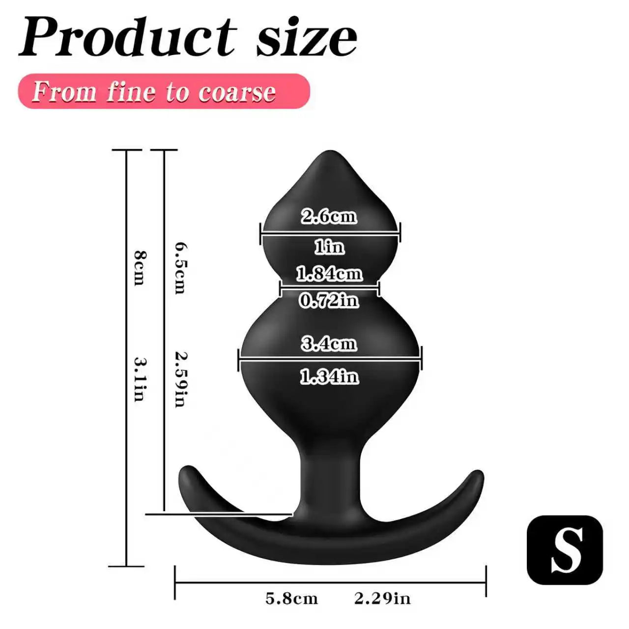 Anal Plug with Steel Balls Butt Plug Anal