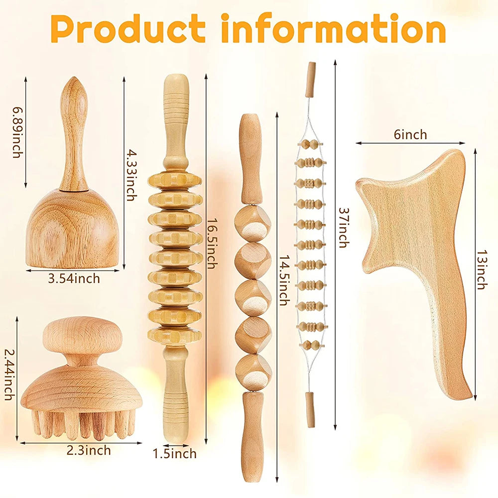 6 In 1 Wood Therapy Massage Tool