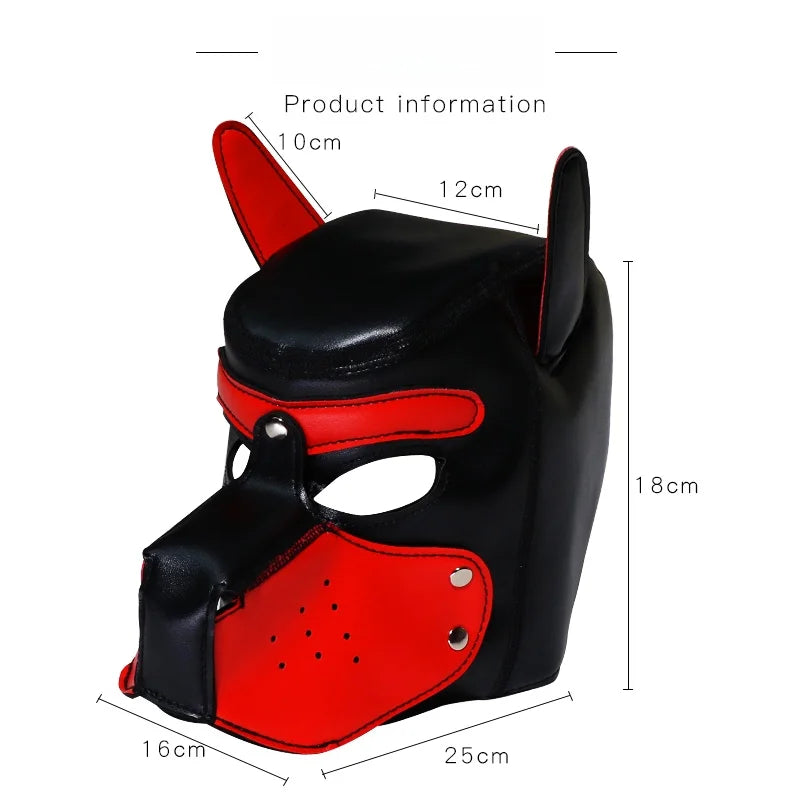 SM sex dog head mask for men