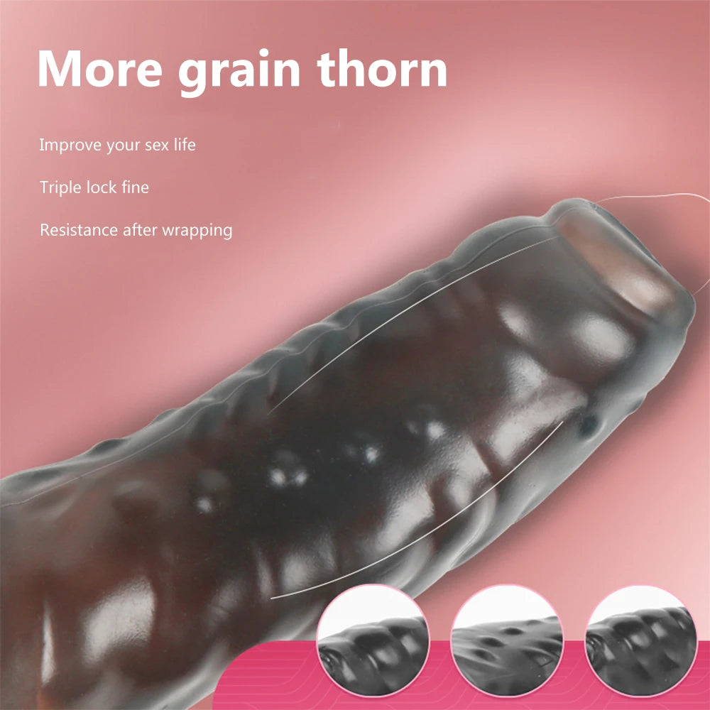 Men Penis Extender Sleeve Reusable Condoms