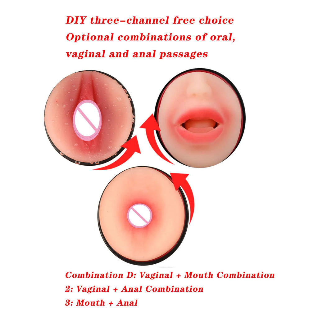 Male Masturbator Realistic Pussy, Mouth , Anal